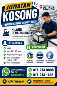Operator Pengeluaran Kilang Air Filter - Kajang