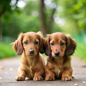 QQ700 Dachshund long haired brown tan haired