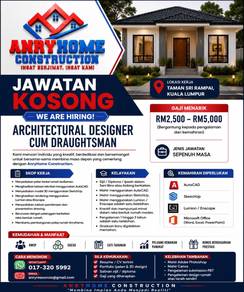 ARCHITECTURAL Designer Cum DRAUGHTSMAN