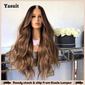 Europe Fashion Ladies Wig Brown Long Curly Hair