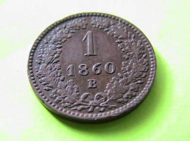 Austria 1 Kreuzer 1860 B [Kod : A0743]