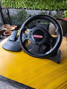 Black Hurricane Gaming Steering Wheel and Pedals 