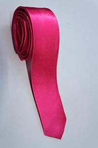 SLIM JT5 Pink Fuscia Quality Solid Formal Neck Tie