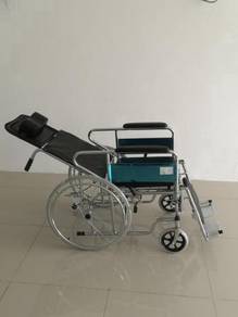 Wheelchair boleh baring tidur commode chair
