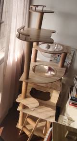 COMBO DEAL: Wooden Cat Mansion + Pet Stroller 😻😻