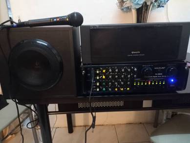 amp karaoke maruni+sub woofer+centre+mic