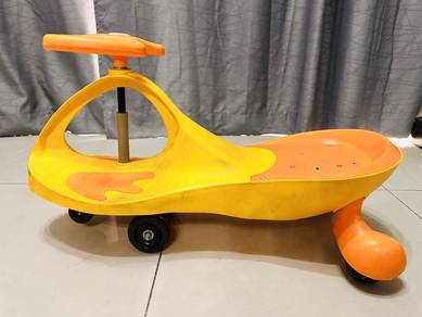 Yellow and Orange Kids Wiggle Car Ride On Toy