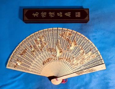 Vintage Sandalwood Hand Folding Fan