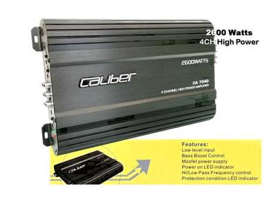 CALIBER 4CH MOSFET AMPLIFIER 2600W Max Power
