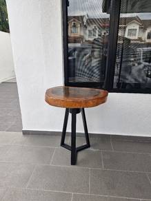 Custom Art Solid Rain Wood Table 