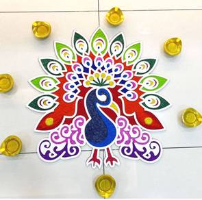 promo - MDF peacock stencil