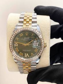 2019 Rolex Datejust 36 Half 18k750 Yellow Gold