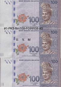 Malaysia Rm100-FG999x3pcs
Low number 