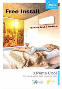 Midea 2.0hp R32 Air-cond +install