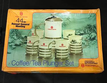 PUBLIC BANK COFFEE TEA PLUNGER SET Glasses