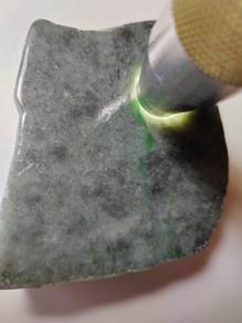 Ice Black Natural Burma Jadeite Jade Rough Stone