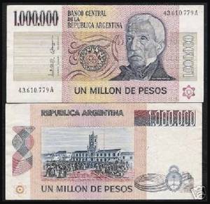 Argentina 1000000 ( 1 Million ) Pesos 1981 - P310