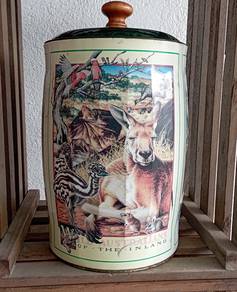 1990s Vintage Tin with Lid Wild Australian Animals