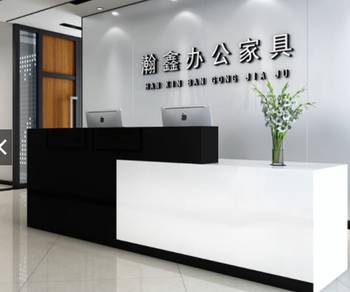 340x60x100cm Black White Table Desk with Drawer
