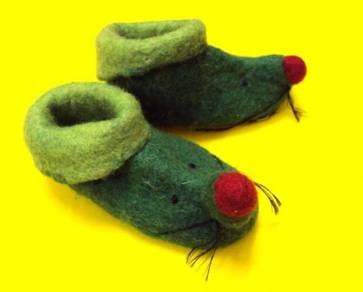 Cute Kid Baby Woolen Shoes Mouse Elephant Design