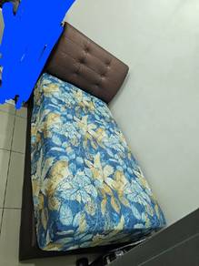 Single bed and mattress