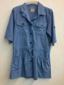 Lady blouse lengan 3/4 bertali pinggang