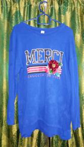 Justice Blue "Merci Mon Amie" Sequin Flower Long 