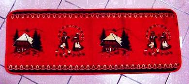 German Table Runner with Traditional Pictures
