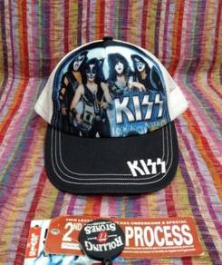 Rare cap topi band KISS lineup rock the nation