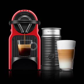 Nespresso Inissia Ruby Red & Milk Frosther
