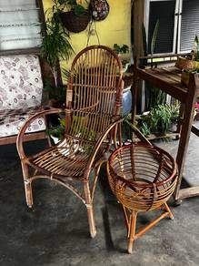 Vintage antique rattan set