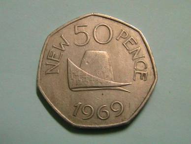 Guernsey 50 New Pence 1969 [Kod : A1748]