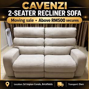 2 Seater Branded Cavenzi sofa with recliner (Used)