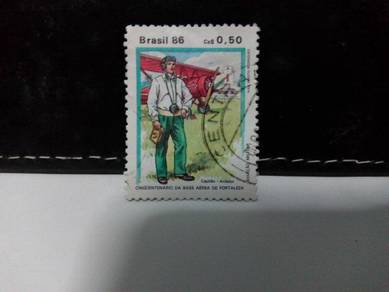 1986 Brazil Stamp, Aviation Aircraft