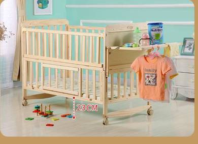 Extend Baby cot katil bayi infant bed budak 4