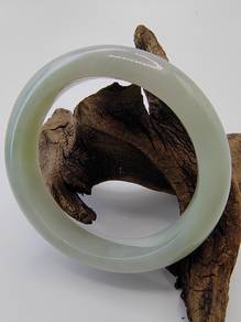59.50mm Icy Light Green Jadeite Jade Bangle