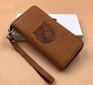 R.Rider Tiger Genuine Leather Men's Clutch Wallet