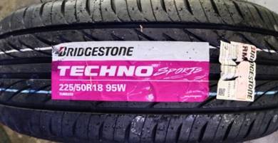 225 50 18 BRIDGESTONE TECHNO SPORT Tayar Tyre New
