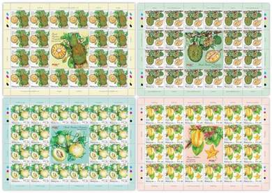 Mint Stamp Sheet Malaysian Fruits 2014