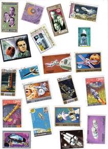 46 Aerospace Rocket Satellite Space Stamp CTO