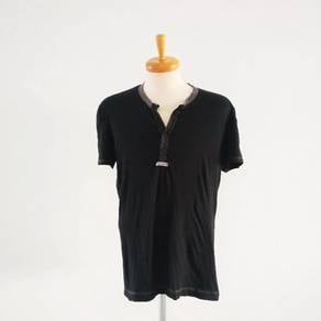 Dolce & Gabbana Half Buttons Black Tee