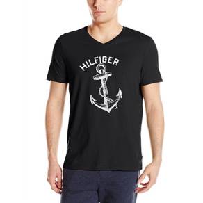 Tommy Hilfiger Men Anchor Logo V-Neck T-Shirt