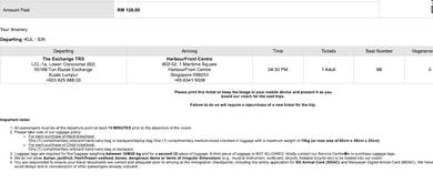 aeroline luxury coach ticket