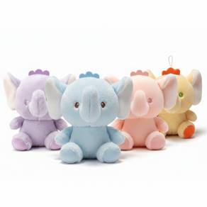 25cm Kawaii Elephant Plush Toy with Hanging Loop
