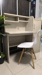 Wooden Study Desk with Shelves, Cabinet and chair