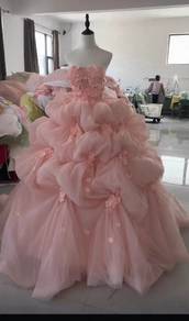 Soft Pink Wedding Dress (Size fit all)