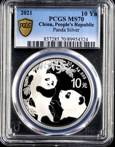 China, 2021 Panda Silver Coin 30g Silver Ag. 999