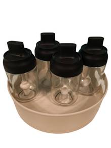 Seasoning Bottle + Rotatable Bottle Rack (1 Set)