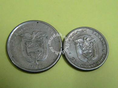 PANAMA - 2 1/2 centimos 1973 & 10 centimos 2008