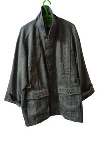 796.vintage burberrys' wool jacket leather